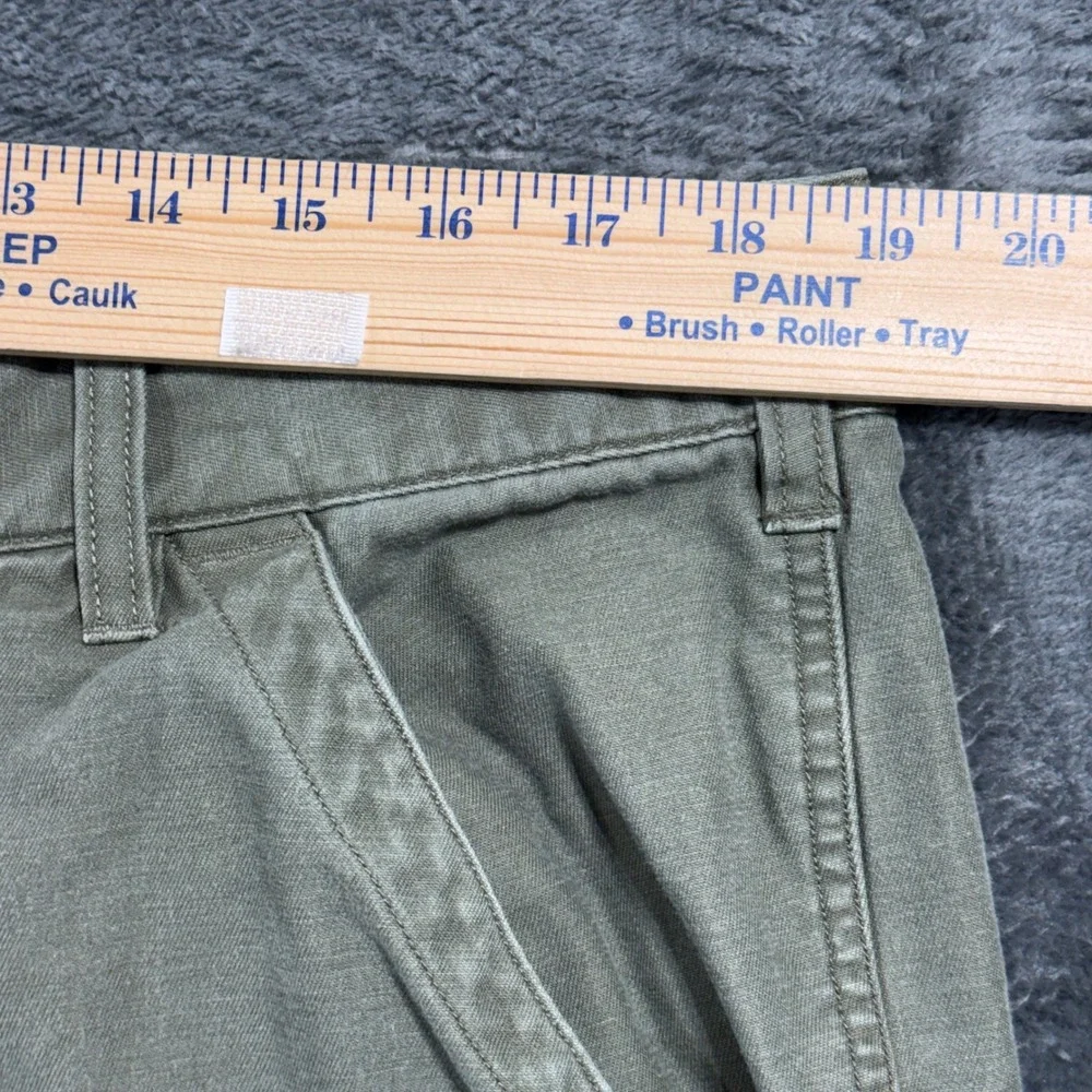 Phys.Sci. Carpenter Pants Mens 38x30 Olive Green Utility Workwear‎ Relaxed Fit
